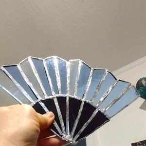 Personalized Stained Glass Fan by Crystal Dawn Co